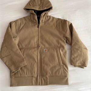 Carhartt Boy’s Hooded Flannel Quilt Lined Jacket (NEW)